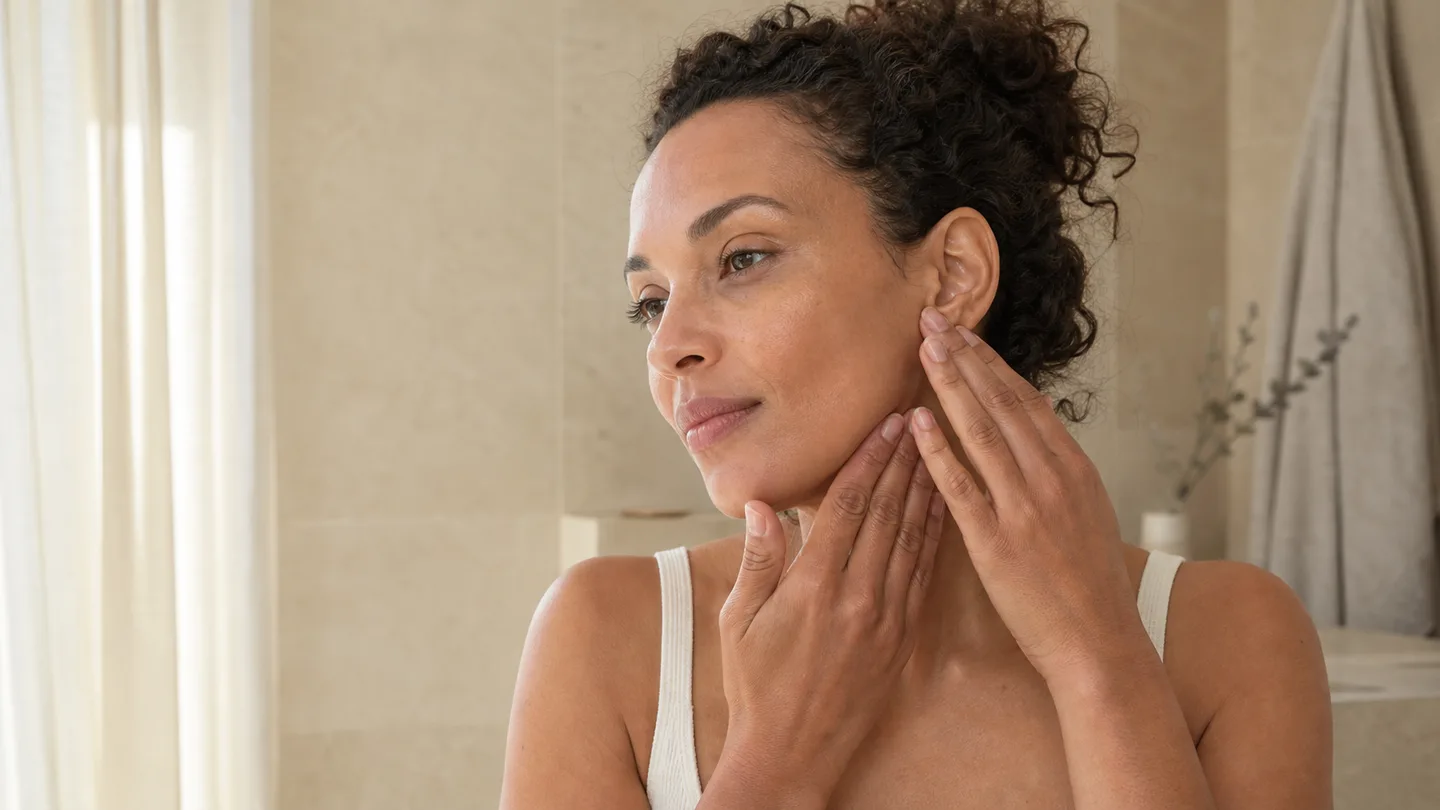 Routine de drainage facial doux